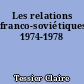 Les relations franco-soviétiques 1974-1978