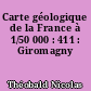 Carte géologique de la France à 1/50 000 : 411 : Giromagny