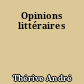 Opinions littéraires