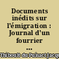 Documents inédits sur l'émigration : Journal d'un fourrier de l'Armée de Condé