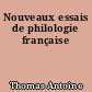Nouveaux essais de philologie française