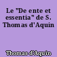 Le "De ente et essentia" de S. Thomas d'Aquin