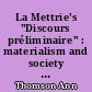 La Mettrie's "Discours préliminaire" : materialism and society in the mid-eighteenth century