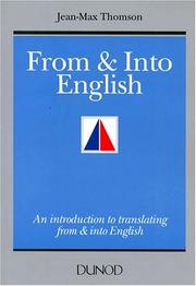 From and into English : an introduction to translating from and into English