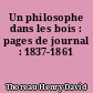 Un philosophe dans les bois : pages de journal : 1837-1861
