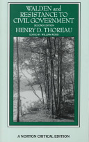 Walden : Resistance to civil government : Authoritative texts,, Thoreau's journal, reviews and essays in criticism