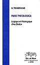 Pars theologica : logique et théologique chez Boèce