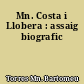 Mn. Costa i Llobera : assaig biografic