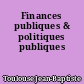 Finances publiques & politiques publiques