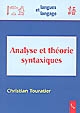 Analyse et théorie syntaxiques