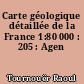 Carte géologique détaillée de la France 1:80 000 : 205 : Agen