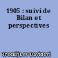 1905 : suivi de Bilan et perspectives