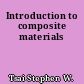 Introduction to composite materials
