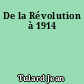 De la Révolution à 1914