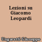 Lezioni su Giacomo Leopardi