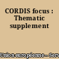 CORDIS focus : Thematic supplement