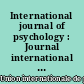 International journal of psychology : Journal international de psychologie