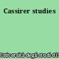 Cassirer studies