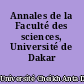 Annales de la Faculté des sciences, Université de Dakar