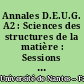 Annales D.E.U.G. A2 : Sciences des structures de la matière : Sessions 1995 (Janvier, mai, juin)