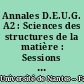 Annales D.E.U.G. A2 : Sciences des structures de la matière : Sessions 1996 (janvier, mai, juin)