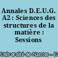 Annales D.E.U.G. A2 : Sciences des structures de la matière : Sessions 1997