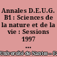 Annales D.E.U.G. B1 : Sciences de la nature et de la vie : Sessions 1997 (Janvier, Mai, Juin)