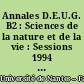 Annales D.E.U.G. B2 : Sciences de la nature et de la vie : Sessions 1994 (Janvier, mai, juin)