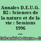Annales D.E.U.G. B2 : Sciences de la nature et de la vie : Sessions 1996 (janvier, mai, juin)