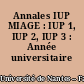 Annales IUP MIAGE : IUP 1, IUP 2, IUP 3 : Année universitaire 2003/2004
