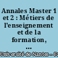 Annales Master 1 et 2 : Métiers de l'enseignement et de la formation, éducation physique et sportive (MEF-EPS) : année universitaire 2014 / 2015