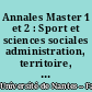 Annales Master 1 et 2 : Sport et sciences sociales administration, territoire, intégration (SSSATI) : année universitaire 2013 / 2014
