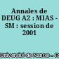 Annales de DEUG A2 : MIAS - SM : session de 2001