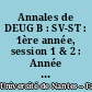 Annales de DEUG B : SV-ST : 1ère année, session 1 & 2 : Année universitaire 2002/2003