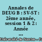 Annales de DEUG B : SV-ST : 2ème année, session 1 & 2 : Année universitaire 2002/2003