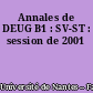 Annales de DEUG B1 : SV-ST : session de 2001