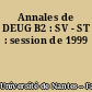 Annales de DEUG B2 : SV - ST : session de 1999