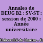 Annales de DEUG B2 : SV-ST : session de 2000 : Année universitaire 1999/2000