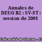 Annales de DEUG B2 : SV-ST : session de 2001
