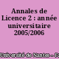 Annales de Licence 2 : année universitaire 2005/2006