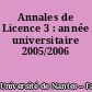 Annales de Licence 3 : année universitaire 2005/2006