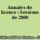 Annales de licence : Sessions de 2000