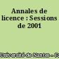 Annales de licence : Sessions de 2001