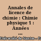 Annales de licence de chimie : Chimie physique 1 : Années 1992 à 1996