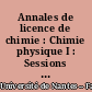 Annales de licence de chimie : Chimie physique I : Sessions 96/97 et 97/98