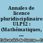 Annales de licence pluridisciplinaire ULP12 : (Mathématiques, second semestre) : Année 1999-2000