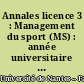 Annales licence 3 : Management du sport (MS) : année universitaire 2014 / 2015