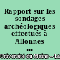 Rapport sur les sondages archéologiques effectués à Allonnes : [1] : Novembre 1975-mai 1976