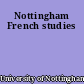 Nottingham French studies