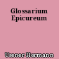 Glossarium Epicureum